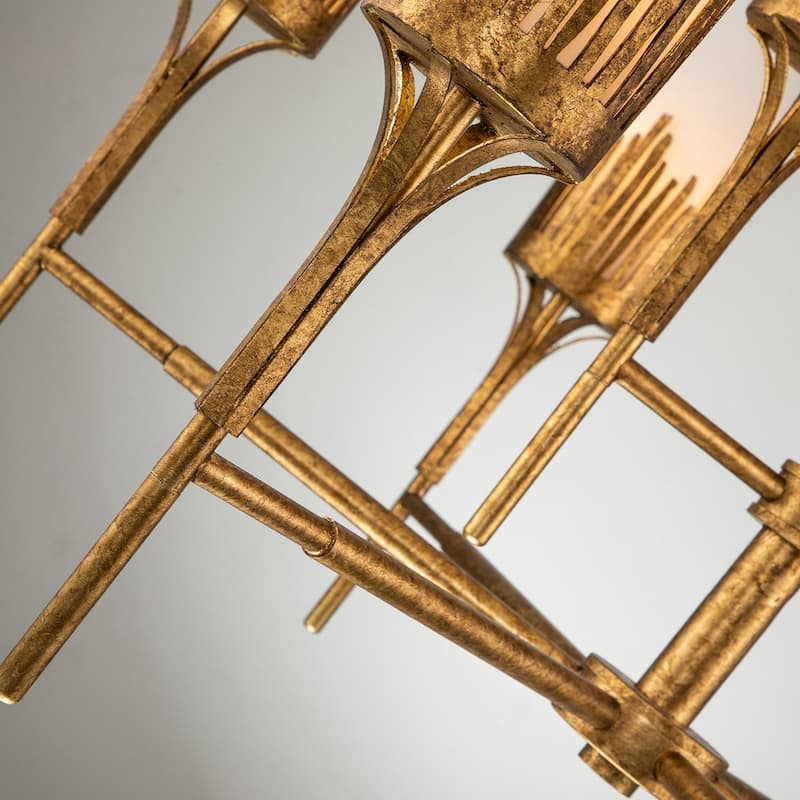 Sawgrass 6 Lt Chandelier in Gold Leaf - 33 x 33 z 27.5