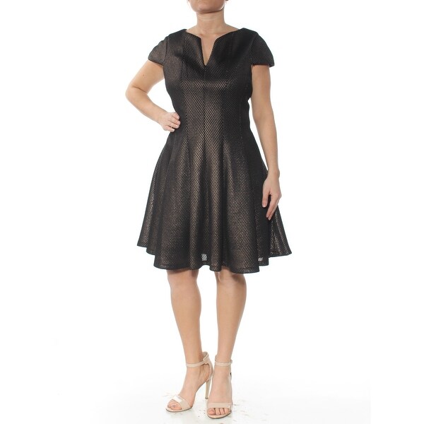 short black fit and flare dress