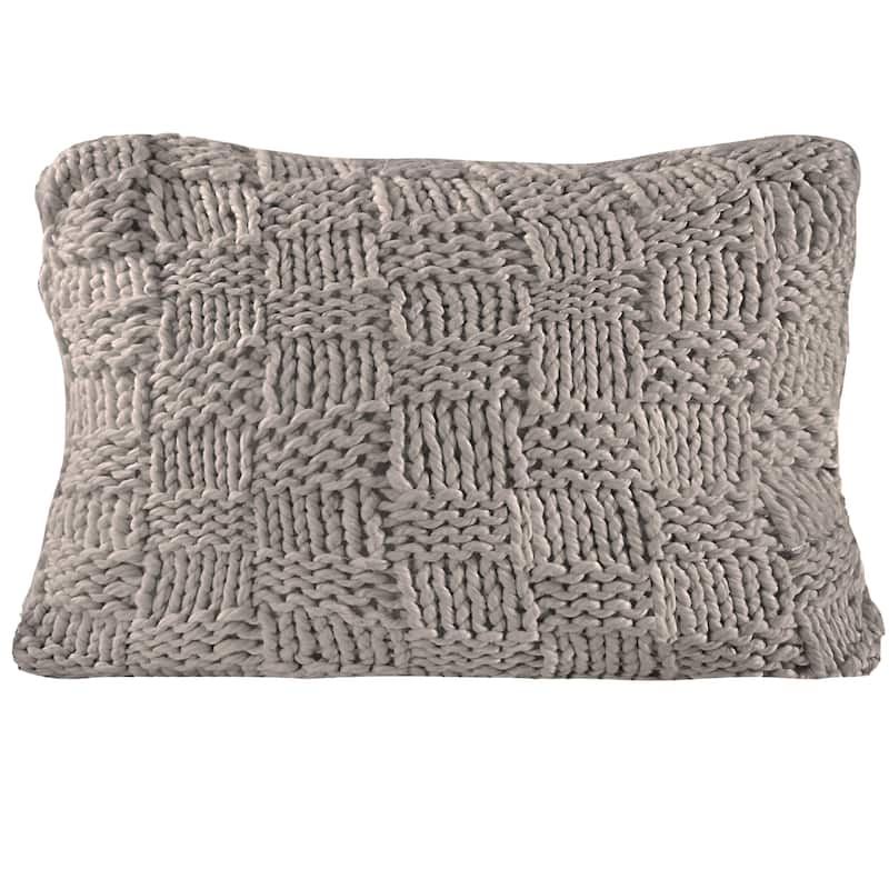 HiEnd Accents Chess Hand Knit Dutch Euro Throw Pillow, 28"x38"