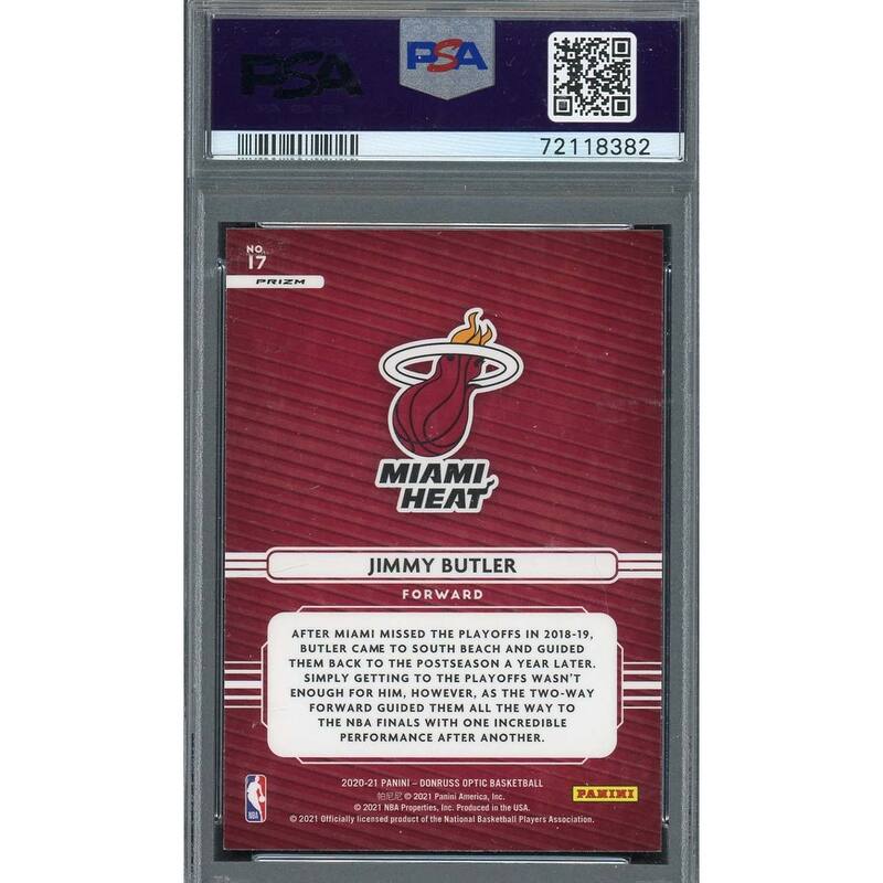 Jimmy Butler 2020 Panini Donruss Optic Red Pulsar Card #17 Graded PSA 8 - 8'6" x 11'6"