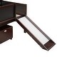 preview thumbnail 17 of 17, Twin Size Wooden Loft Bed with Climbing Frame, Double-Sided Chalkboards, and Two Storage Boxes