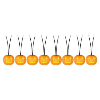 Gemmy Spooky Mood's White 8 ct LED Prelit Musical Jack-O-Lantern String Lights