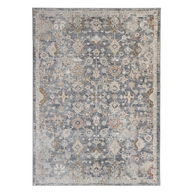 HomeRoots Medallion Transitional Runner Area Rug - 94.00 in. x 30.00 in. x 0.30 in.