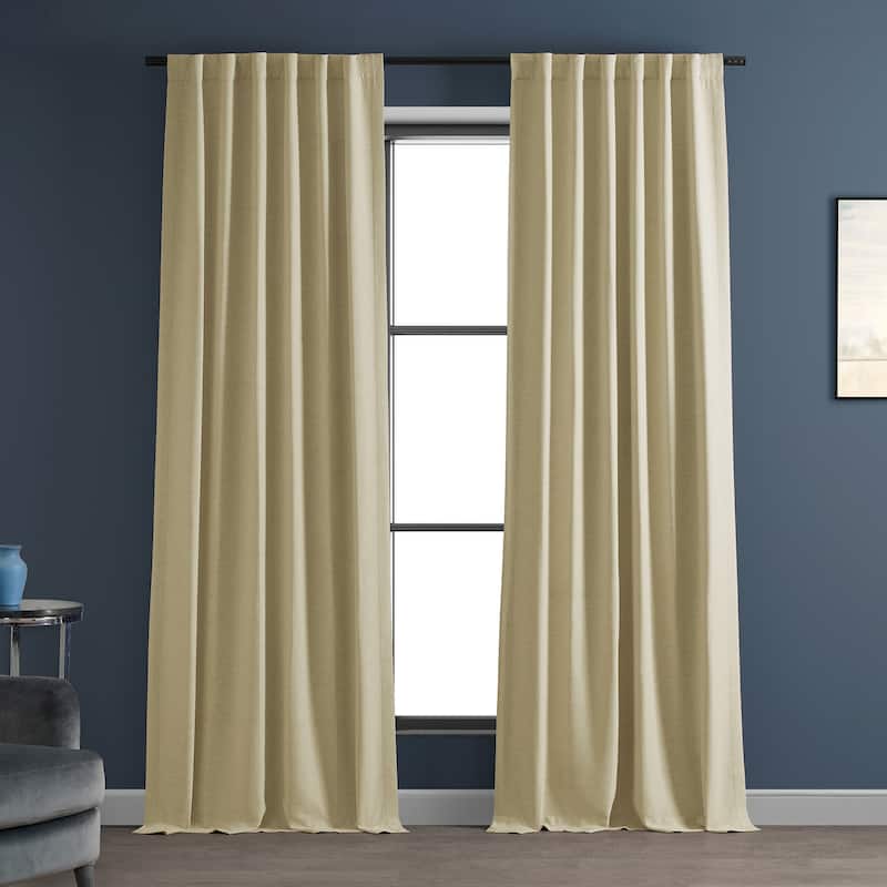 Exclusive Fabrics Candlelight Bellino Room Darkening Curtain (1 Panel) - 50 x 84 - Ivory