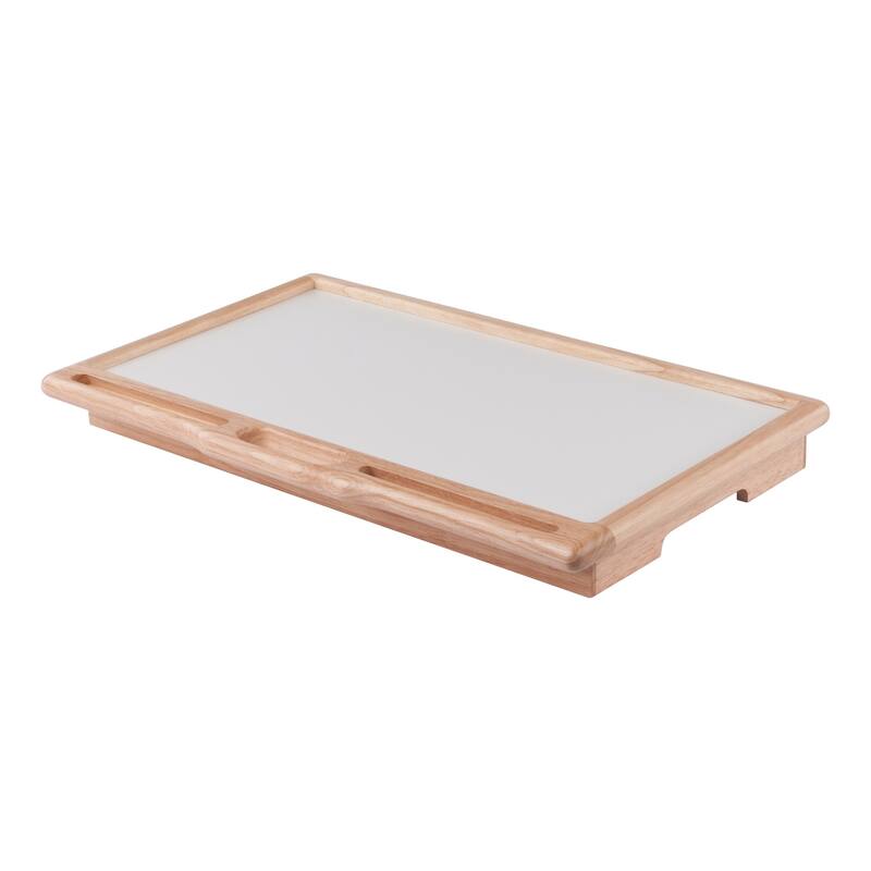 Arlo Breakfast Tray with Flip Top Natural and White Finish