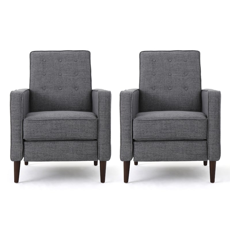 Mervynn Mid-century Tufted Recliners (Set of 2) by Christopher Knight Home