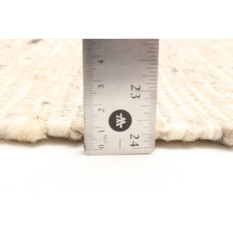 ECARPETGALLERY Braid weave Sienna Tan Wool Rug - 5'0 x 7'8