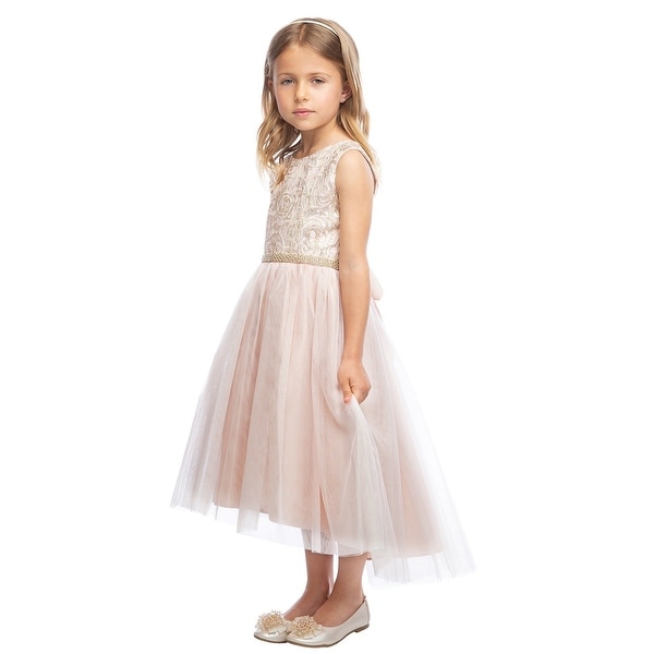 girls pale pink dress