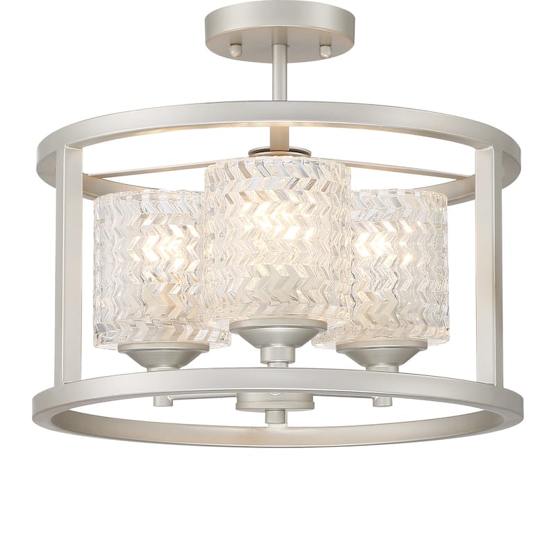 Moulins 3-light Modern Farmhouse Semi-Flush Mount Ceiling Lights with UL Certified - 15''