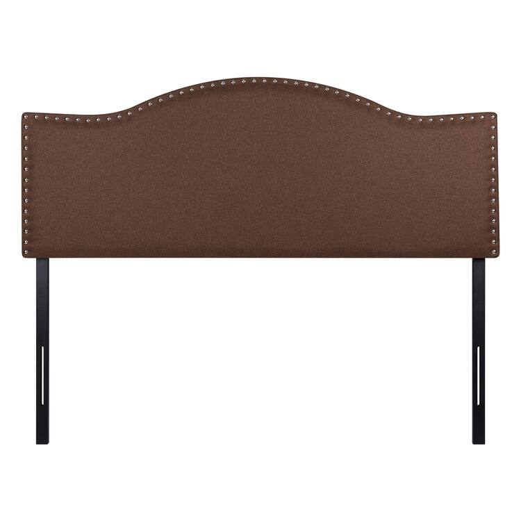 Upholstered Headboard with Nailhead Trim Height Adjustable Headboard Modern Head Board Fabric Headboard