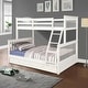 preview thumbnail 5 of 18, Twin Over Full Bunk Bed with Storage Drawers, Wooden Bunk Bed with Ladder and Safety Guard Rails