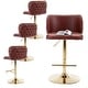 preview thumbnail 99 of 109, Modern Upholstered Swivel Adjusatble Height Leather Barstools Set of 6 Set of 4 - Red