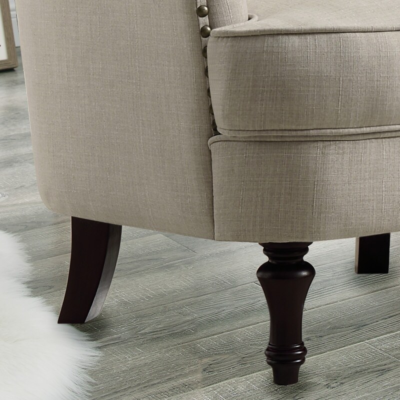 Rosevera Crystal 31 Wide Linen Tufted Armchair On Sale Bed