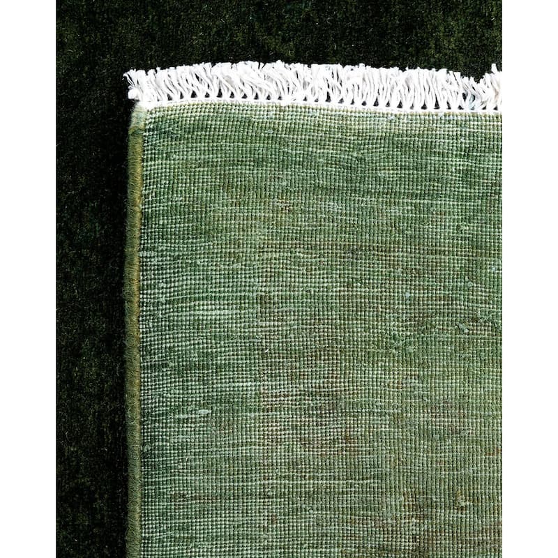 Fine Vibrance One-of-a-Kind Hand-Knotted Area Rug - Green, 5' 2" x 7' 4" - 5' 2" x 7' 4"
