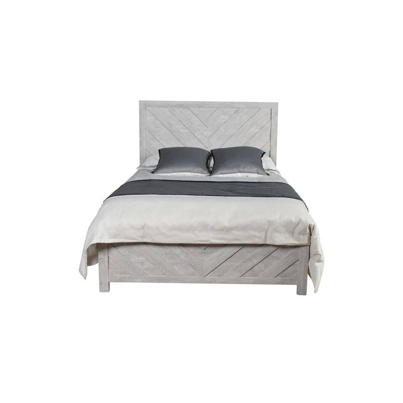 Modern Style Queen Bed Made with Wood in Natural