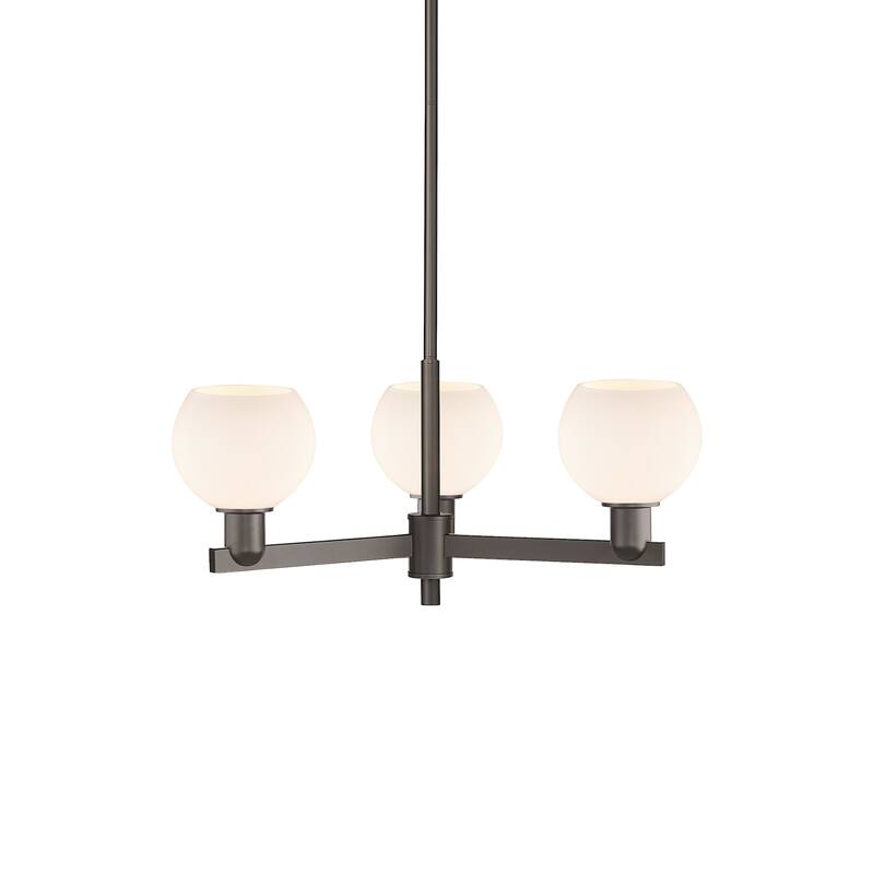 Innovations Lighting 716-3CR-10-28 Athens Chandelier Athens 3 Light - Oil Rubbed Bronze / Matte White