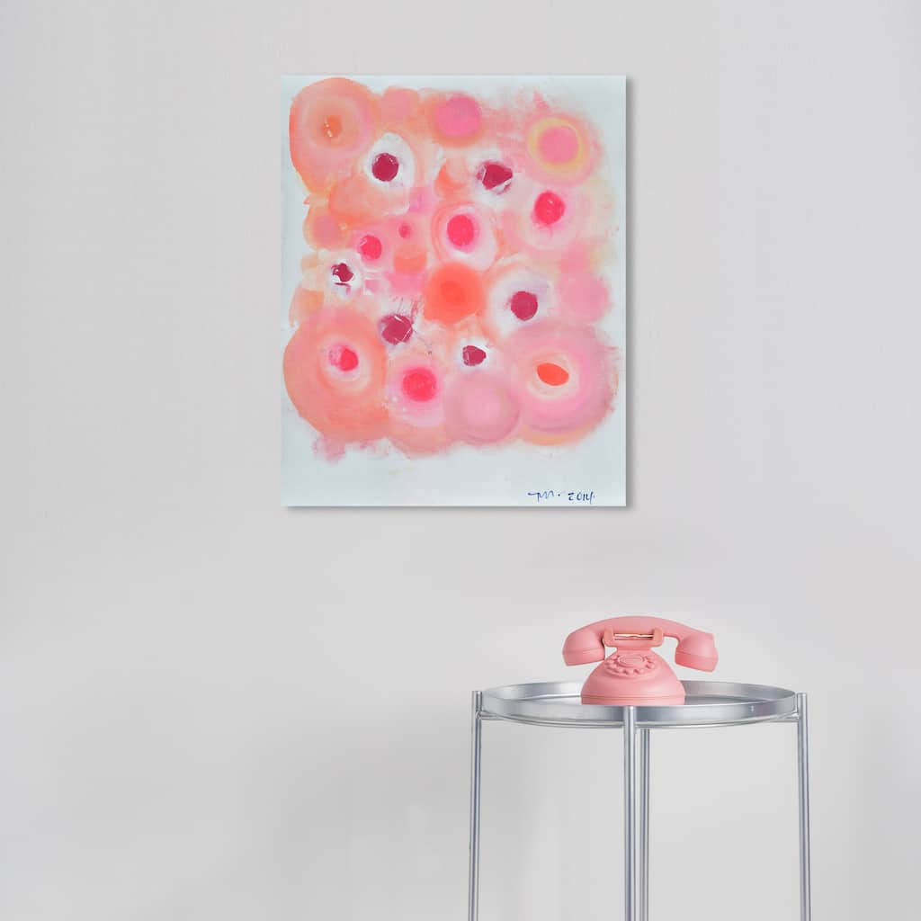 Wynwood Studio Canvas Abstract Corallo Pink and Modern & Contemporary Wall Art Canvas Print