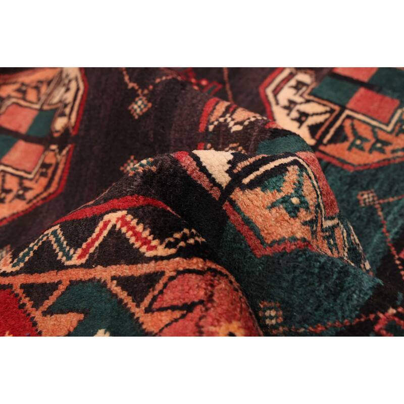 ECARPETGALLERY Hand-knotted Baluch Dark Navy Wool Rug - 4'3 x 8'10