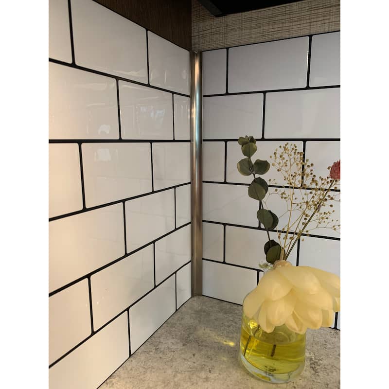 Art3d 10-sheet Subway Tiles Peel and Stick Backsplash for kitchen（thicker design）