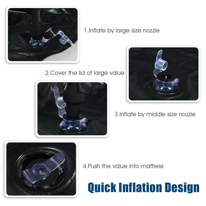 Car Backseat Air Mattress with Independent Airbags and Soft Flocking Cover Travel Camping Bed