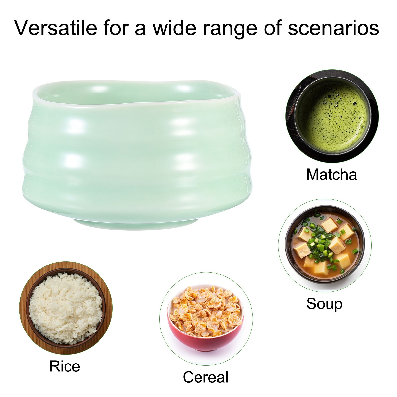 まっちゃ Japanese Chawan Matcha Handcrafted Green Tea Cup Ceramic