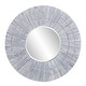 preview thumbnail 4 of 6, Allan Andrews Round Blue Gray Wood Framed Fischer Wall Mirror