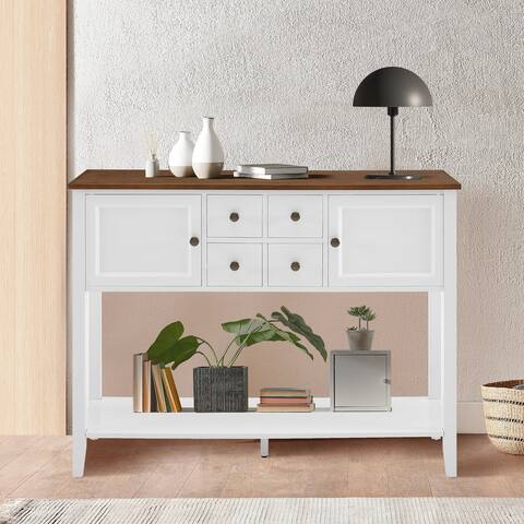 Buffet Sideboard, Wood Storage Cabinet, Console Table with Storage Shelf, Living Room Kitchen Dining Room Furniture