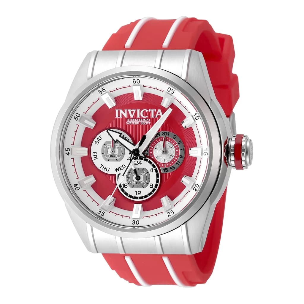 Invicta Men's 49051 Speedway Quartz Chronograph Red, White Dial Watch
