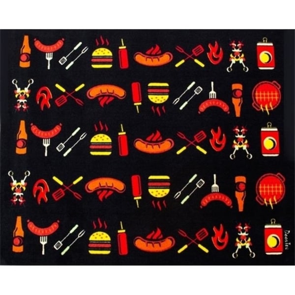 Floortex FR4BQ3948C Doortex Barbeque Mat 39 x 48 in. Cook Rectangular Fire ant Barbeque Mat