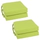 preview thumbnail 67 of 79, 16-inch Square Indoor Twill Chair Cushions (Set of 2 or 4) - 16 x 16 Set of 4 - Mojito Lime
