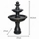 preview thumbnail 3 of 3, Outdoor Water Fountain High Tiers Round Fibre Reinforced Concrete Design for Home Garden Patio Yard Decor