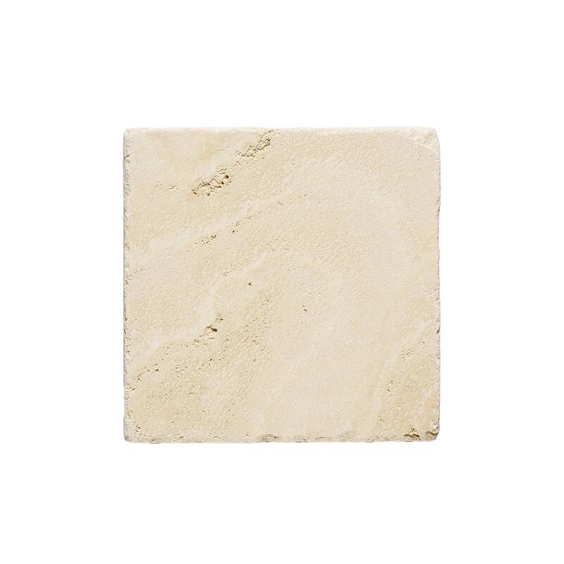 Ivory Travertine 6" x 6" Tumbled Tile