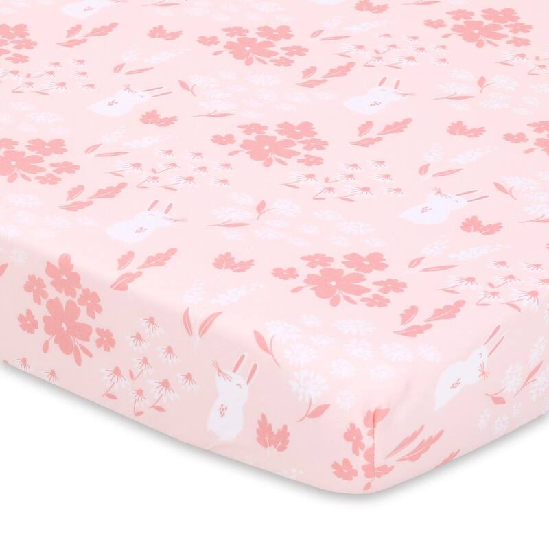 The Peanutshell Woodland Floral Mini Crib, Playard Sheet 3 Pack Set