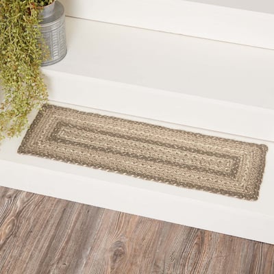 Cobblestone Jute Stair Tread Rect Latex 8.5x27 - 8.5x28