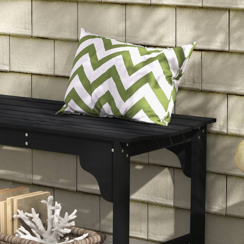Wooden Garden Bench, Outdoor Park Bench With Slatted Seat