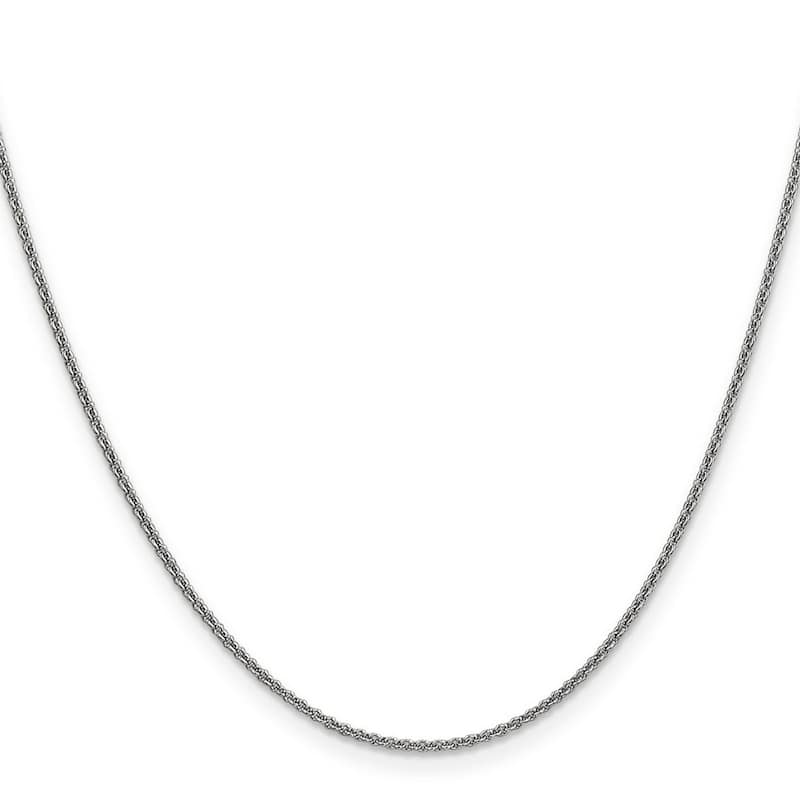 Curata 10k White Gold 9-inch 1.5mm Polished Cable Chain Anklet Ankle Bracelet for Women