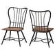 preview thumbnail 1 of 7, Carbon Loft Rudolph Industrial Metal and Wood Dining Chairs (Set of 2)