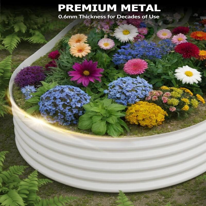 3-ft W x 6-ft L x 2-ft H Beige Metal Raised Garden Bed(2-Pack)