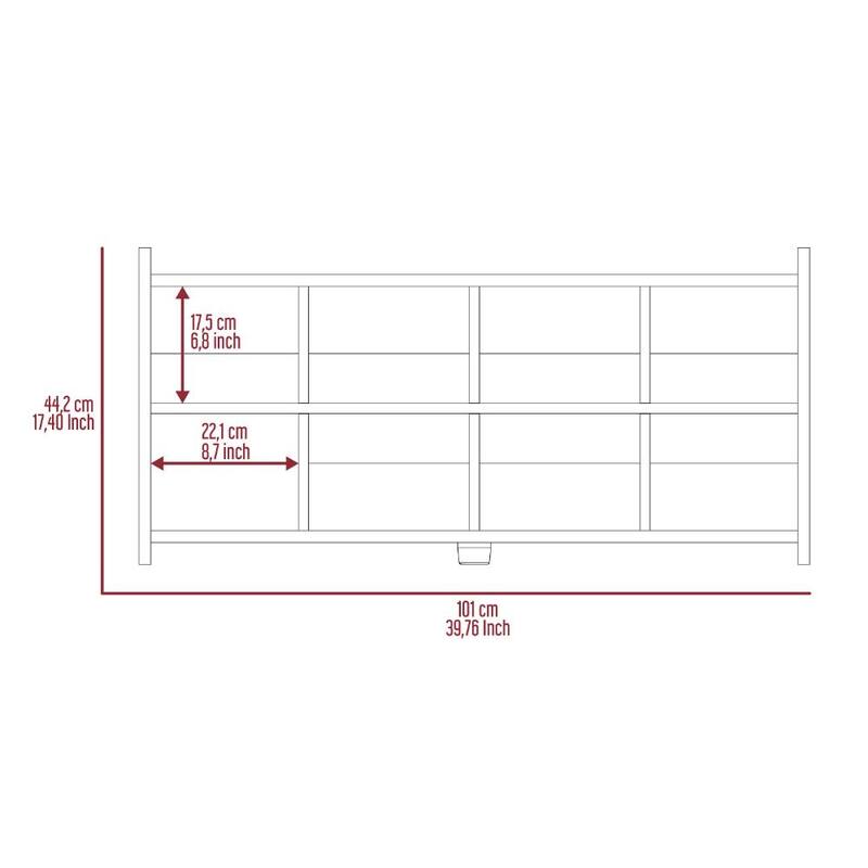 40-inch Wide Entryway Storage Unit, 8 Shoe Capacity