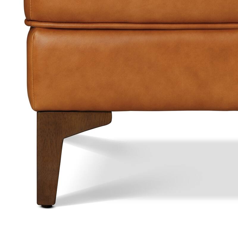 Poly & Bark Essex Genuine Italian Leather Rectangular Ottoman