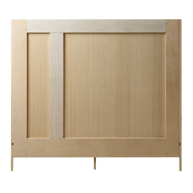 Design House Brookings 36x21 Unassembled Modern 2-Door 2-Drawer Shaker Bathroom Vanity Cabinet Only, Modern Birch