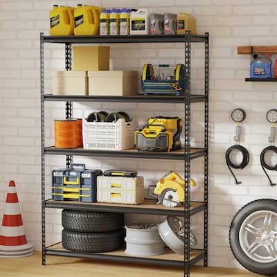 Garage Storage Shelves, 5-Tier Heavy Duty Storage Shelving, Metal Utility Rack