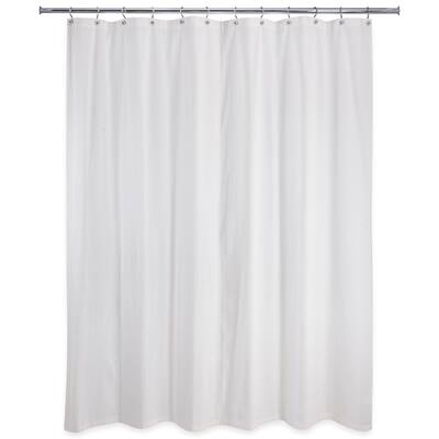 Washed Cotton Shower Curtain White