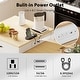 preview thumbnail 9 of 18, Kitchen Island With Extendable Dining Table For 4-6 Person,Two-tone Kitchen Table with Double-sized Storage,Power Outlet