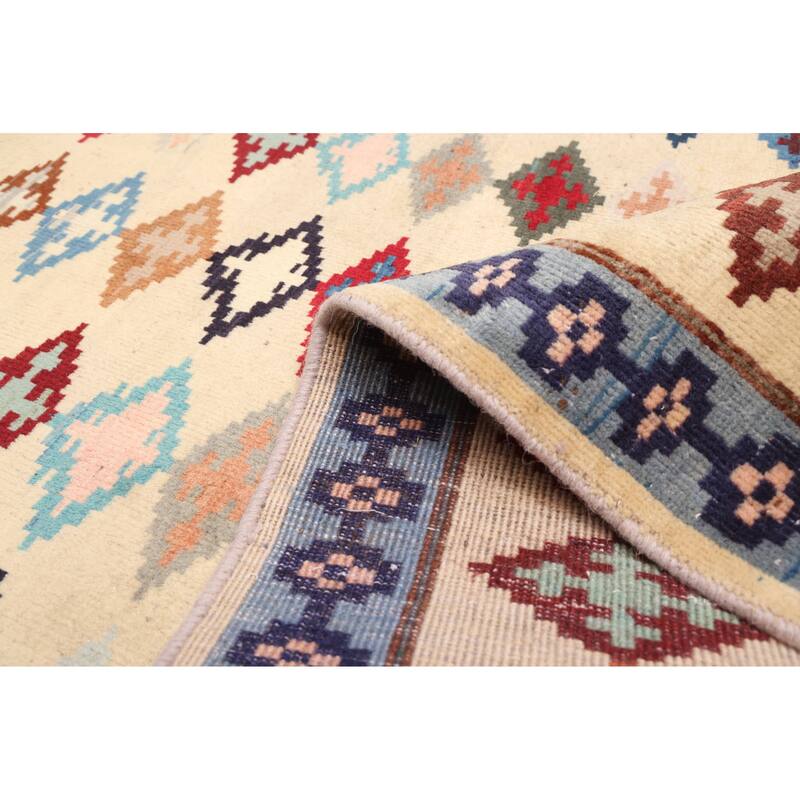 ECARPETGALLERY Hand-knotted Melis Vintage Cream Wool Rug - 4'8 x 8'9