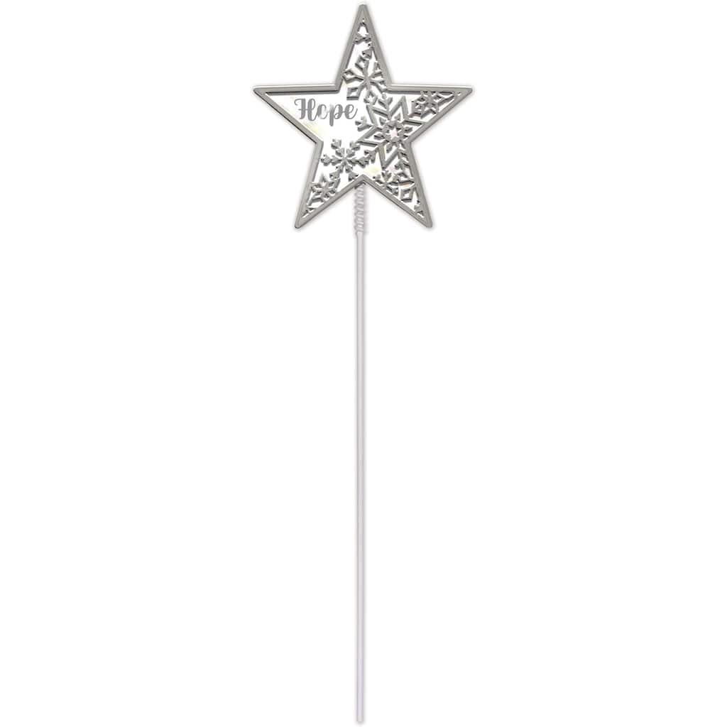 Hope Star Plant Pick 18" -Set of 2