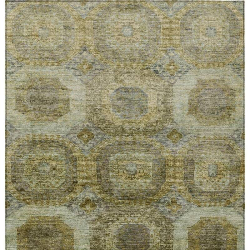 HomeRoots Medallion Transitional Rectangle Outdoor Rug