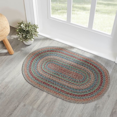 Multi Jute Rug Oval w/ Pad 24x36