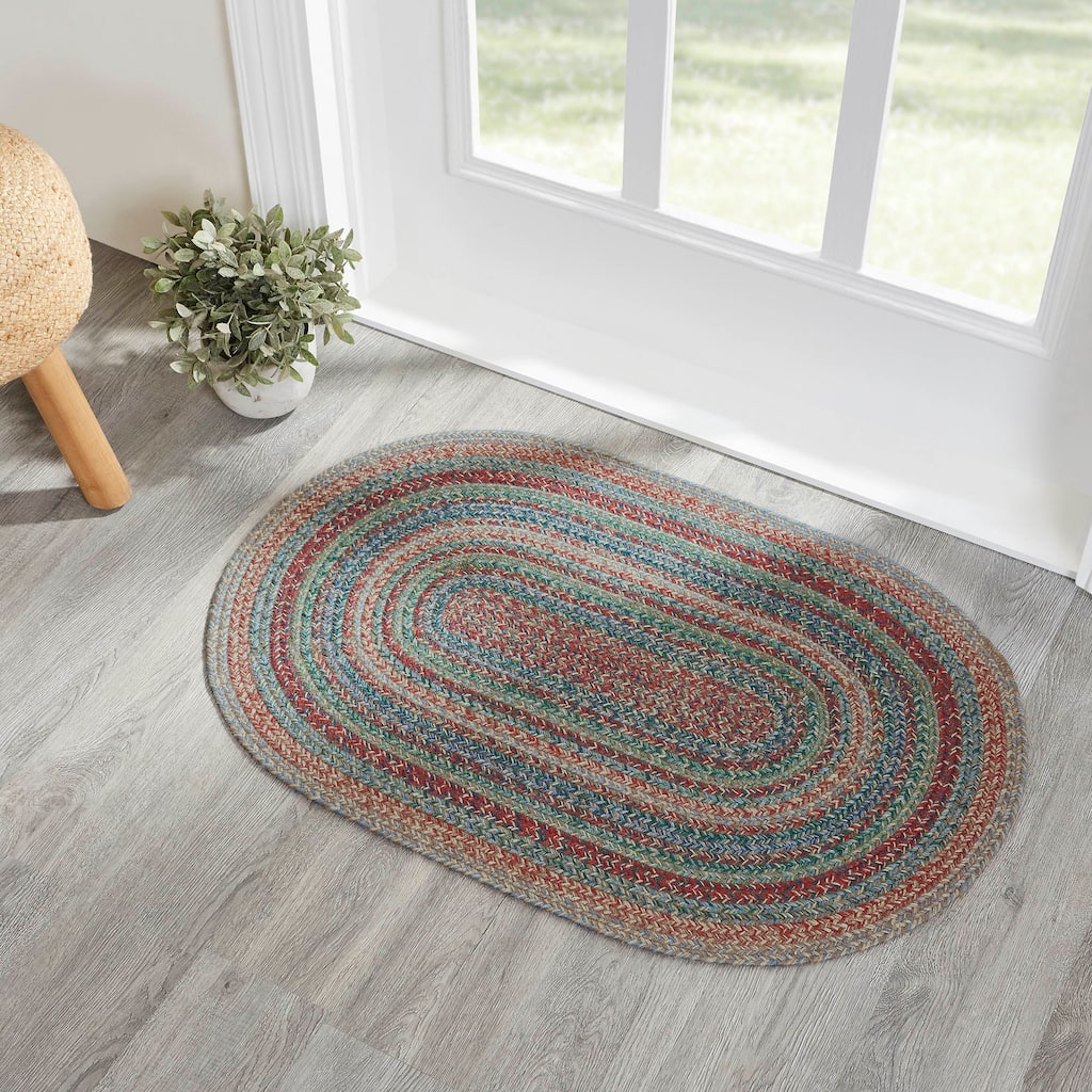 Multi Jute Rug Oval w/ Pad 24x36