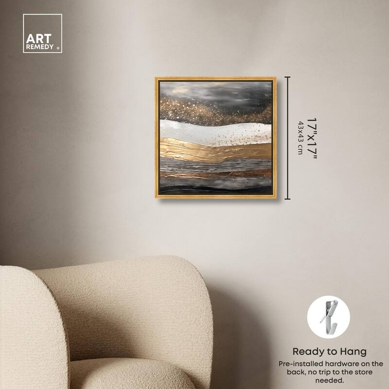 Moonlit Gold III Canvas by Art Remedy